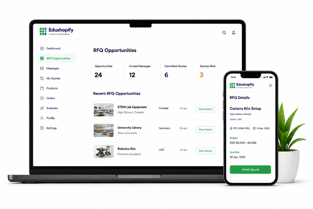 Edushopify Dashboard Preview